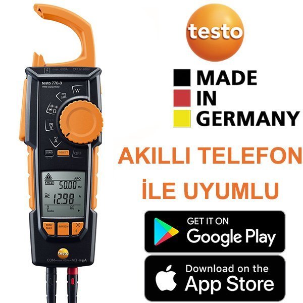 Testo 770-3 Bluetooth´lu Pens Ampermetre