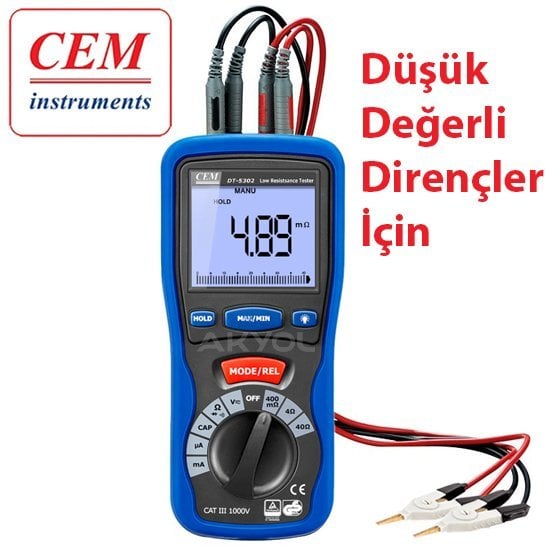 CEM DT 5302 Miliohmmetre ve Dijital Multimetre