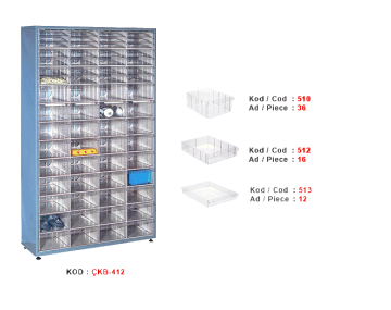 ÇKB-412 Tek yönlü çekmeceli stand