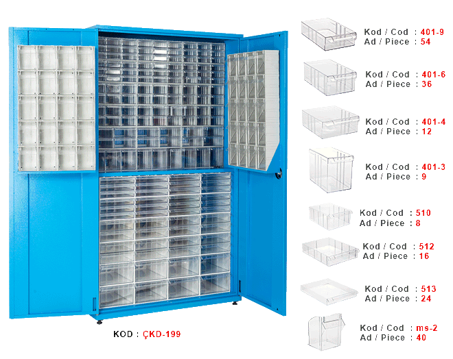 ÇKD-199 Tek yönlü çekmeceli stand