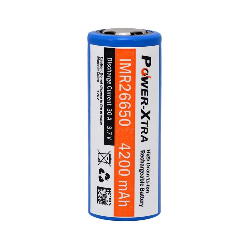 Power-Xtra IMR26650 Li-ion 3.7V 4200mAh Şarjlı Pil-30A