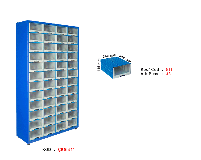 ÇKG-511 Tek yönlü çekmeceli stand