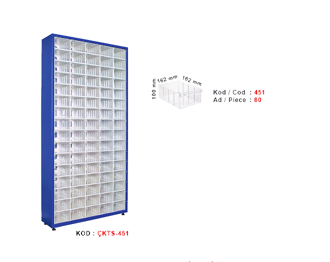 ÇKTS-451 Tek yönlü çekmeceli stand