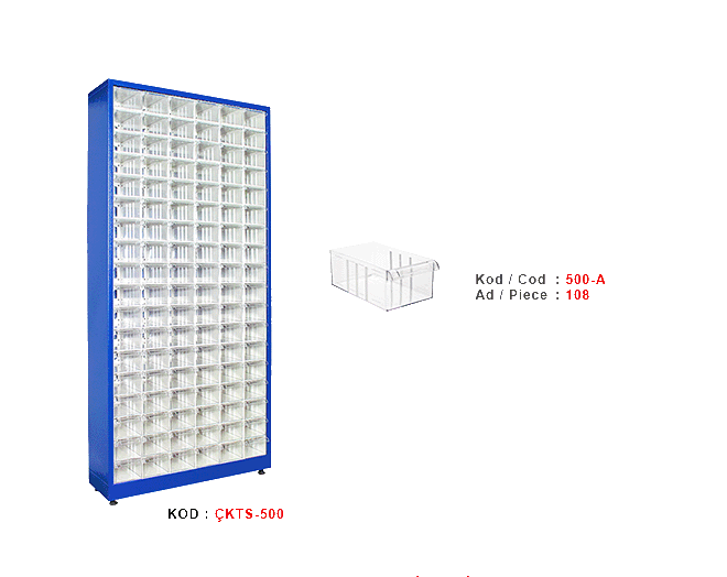 ÇKTS-500 Tek yönlü çekmeceli stand