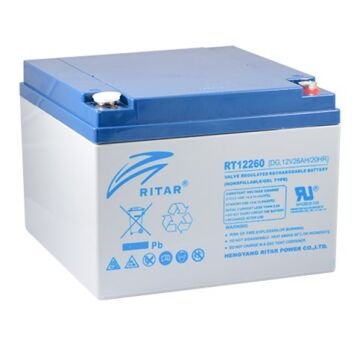Ritar EV 12V 26 Ah Bakımsız Jel Akü