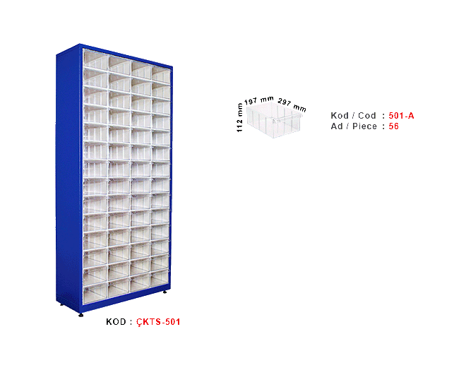 ÇKTS-501 Tek yönlü çekmeceli stand