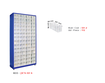 ÇKTS-501 S Tek yönlü çekmeceli stand