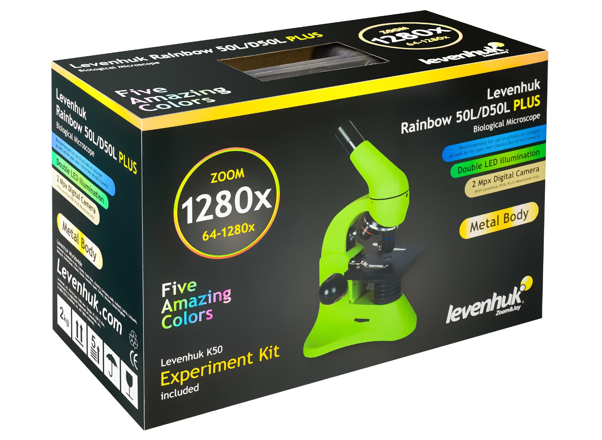 Levenhuk Rainbow D50L PLUS 2M Dijital Mikroskop, Moonstone