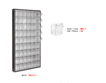 MSTS-3 Tek yönlü çekmeceli stand