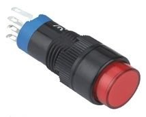 Ø8mm LAS4-AY-11Z-R Kırmızı Kalıcı Buton 24V LED'li 5P 10 Adet