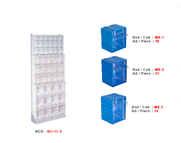 MD-45-S Tek yönlü çekmeceli stand