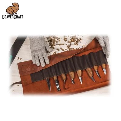 BeaverCraft S18X Premium Ceviz Saplı Ahşap Oyma Seti, 11 Parça
