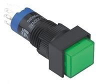 Ø8mm LAS4-AF-11Z-G Yeşil Yaylı Buton 24V LED'li 5P 1 Adet