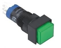 Ø8mm LAS4-AF-11Z-Y Sarı Yaylı Buton 24V LED'li 5P 10 Adet