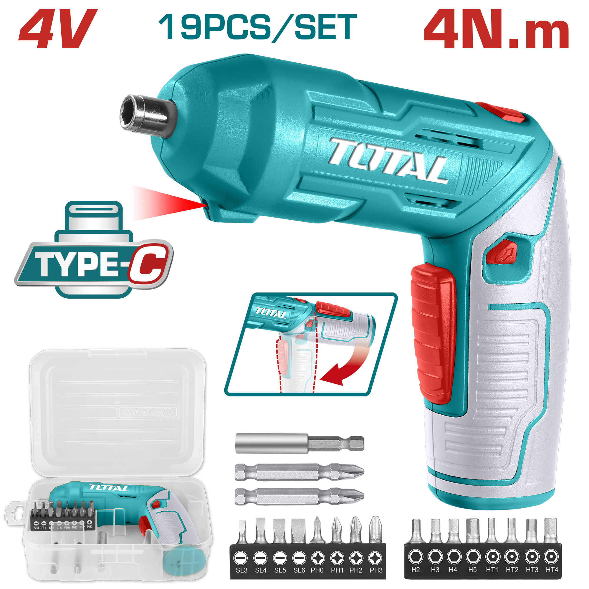 TOTAL KATLANABİLİR ȘARJLI VİDALAMA   TSDLI0442