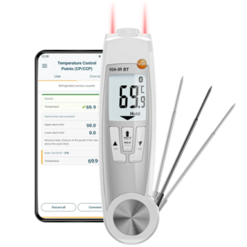 Testo 104 IR BT Akıllı Lazerli ve Problu Gıda Termometresi