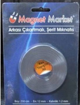 Arkası Çıkartmalı Şerit Mıknatıs 1.2mm 250cm