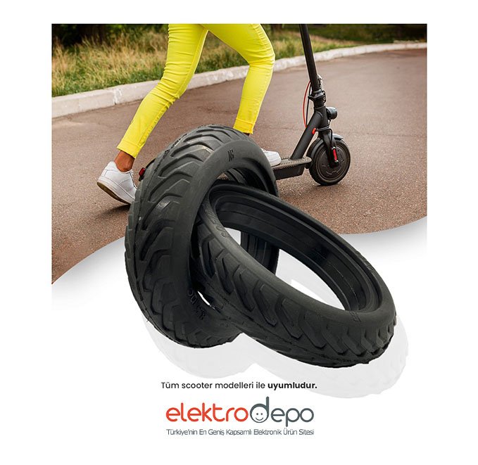 10 inç Elektrikli Scooter 10x2.5 Yumuşak Dolgu Kauçuk Dış Lastik