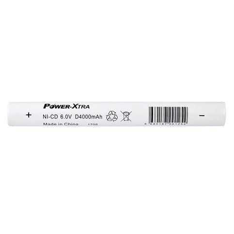 Power-Xtra 5S1P - 6.0V 4000 Mah D - Ni-Cd Şarjlı Batarya - BRK26-Pinsiz