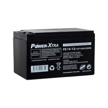 Power-Xtra 12V 14 Ah Elektrikli Bisiklet Aküsü (F6/Vidalı)