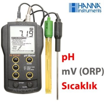HANNA HI 83141 HARİCİ PROBLU pH / mV / SICAKLIK ÖLÇER