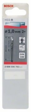 Metal matkap ucu HSS-R, DIN 338 1.0mm