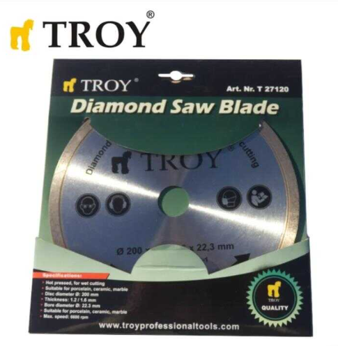 TROY 27120 Mermer Porselen Kesici Elmas Testere, 200mm