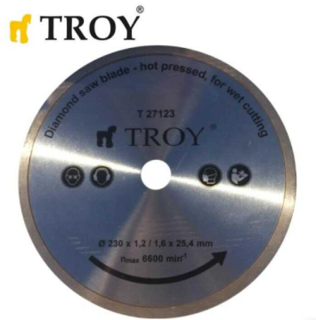 TROY 27123 Mermer Porselen Kesici Elmas Testere, 230mm
