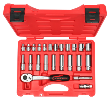İZELTAŞ  14000 005134  3/8” Altı Köşe Lokma Anahtar Set (24 parça, mm)