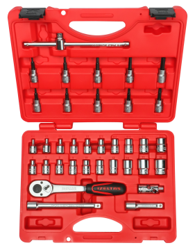 İZELTAŞ   14000 005135  3/8” Altı Köşe Lokma Anahtar & Lokma Allen Set (35 parça, mm)