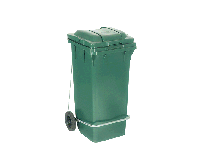 Plastik 120 litre  ÇK-400 P - PEDALLI ÇÖP KONTEYNERI