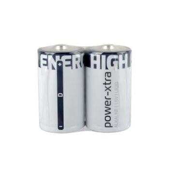 Power-Xtra LR20/D Size Alkaline Pil - 2li Shrink