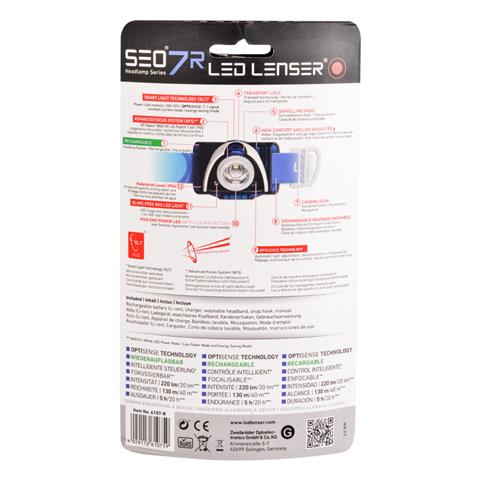 Ledlenser SEO7R 6107-R Mavi Kafa Feneri
