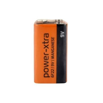 Power-Xtra 6F22/9V Size Zinc Manganez Pil - Tekli Shrink