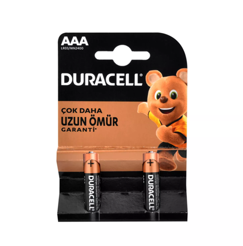 Duracell  AAA Size Alkaline İnce Kalem Pil 2'Li