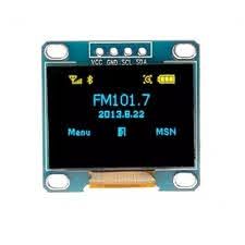 Arduino 0.96 '128x64 SSD1306 12864 4 Pin 12C OLED Ekran Modülü (Sarı/Mavi)