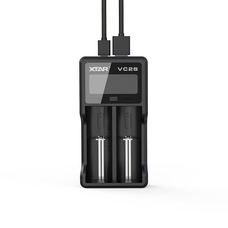 Xtar VC2S - Taşınabilir LCD Ekranlı Li-ion/Ni-Mh/Ni-Cd Pil Şarj Cihazı / 2li