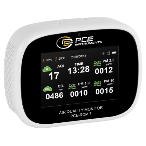 PCE-RCM 7 Profesyonel Çok Parametreli İç Ortam Analizörü | PM1,PM2.5,PM10,CO₂,HCHO,TVOCÖlçüm