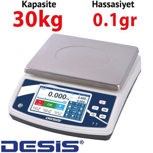 Desis Q7 Dijital Hassas Terazi - Hassasiyet: 0.1 gr. Max: 30 kg.