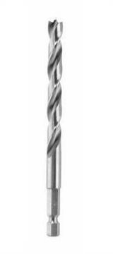 Spiral ahşap matkap ucu, 1/4'' altıgen şaft Çap (D) mm 5,00