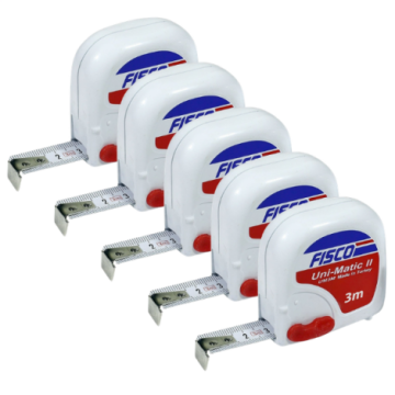 Fisco Uni-Matic II UM3M 3 Metre Şerit Metre | 5'li Paket