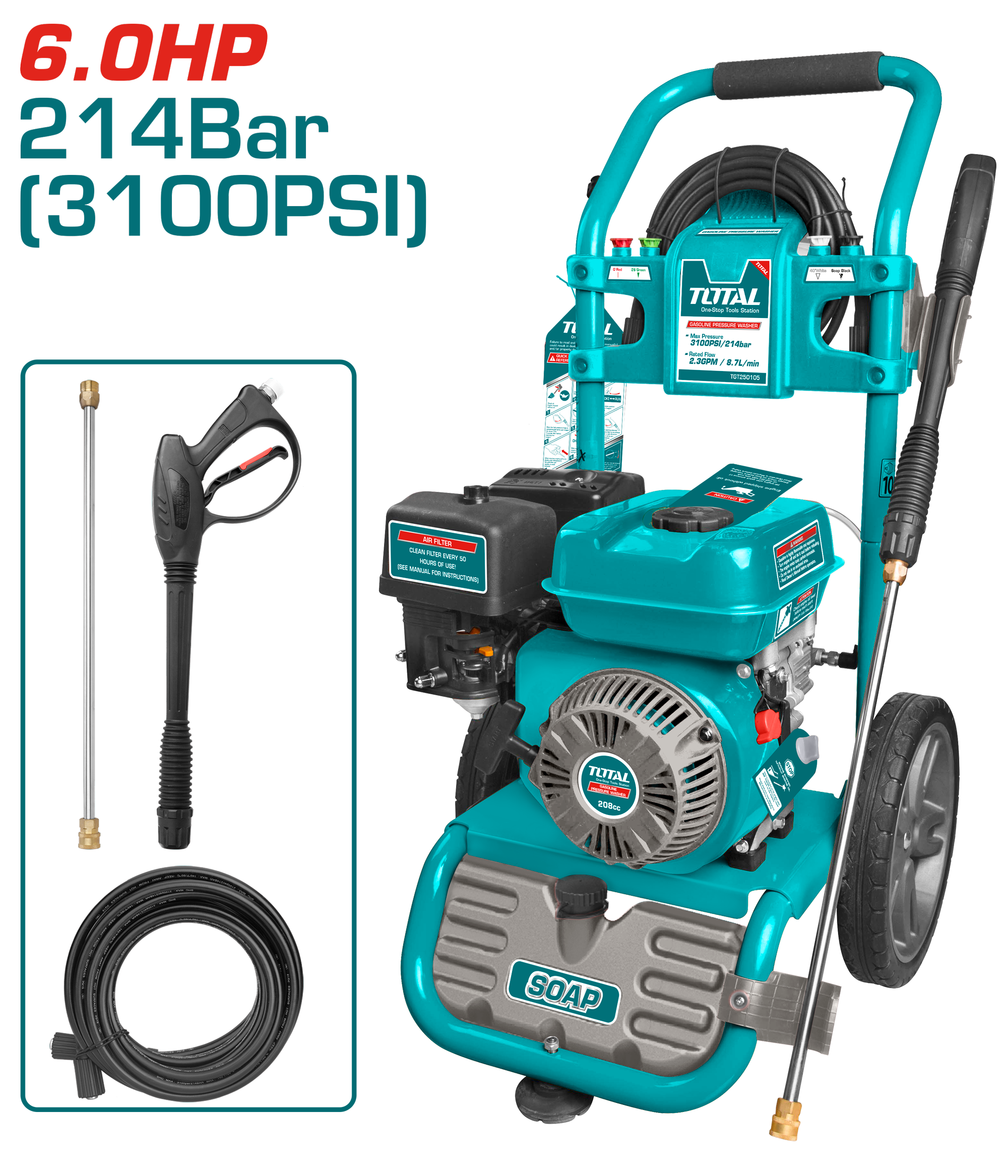 TOTAL BENZİNLİ YÜKSEK BASINÇLI YIKAMA MAKİNESİ