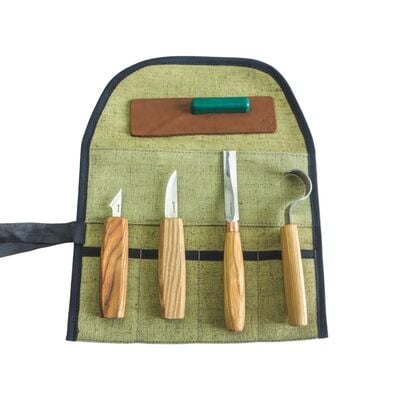 BeaverCraft S49 Kaşık Oyma ve Detay Oyma El Aletleri Seti, 4 Parça