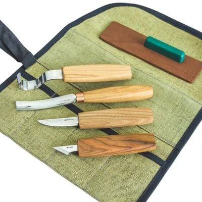 BeaverCraft S49 Kaşık Oyma ve Detay Oyma El Aletleri Seti, 4 Parça