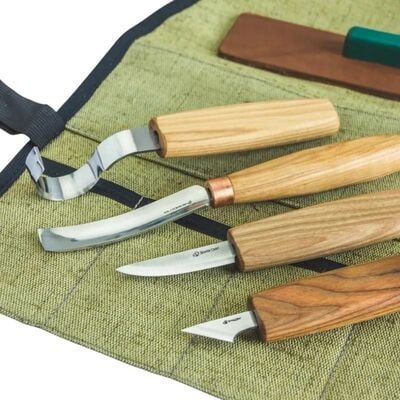 BeaverCraft S49 Kaşık Oyma ve Detay Oyma El Aletleri Seti, 4 Parça