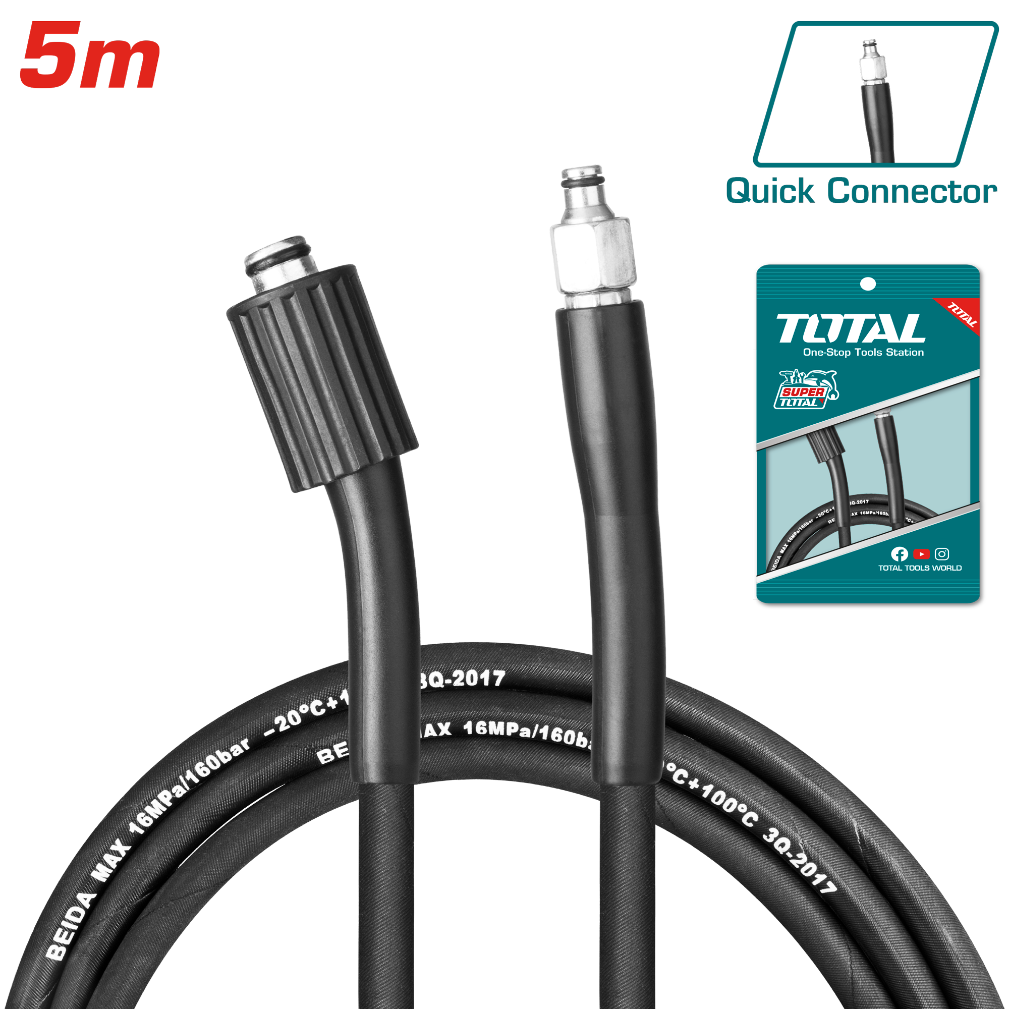 TOTAL 5m Basınçlı Hortum  TGTHPH526