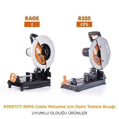 Evolution R355TCT-36MS Çoklu Malzeme için Daire Testere Bıçağı, 355mm