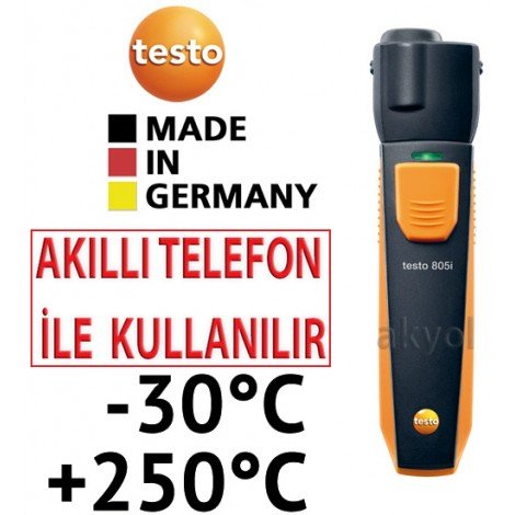 Testo 805i Akıllı Lazerli Sıcaklık Ölçer 250°C