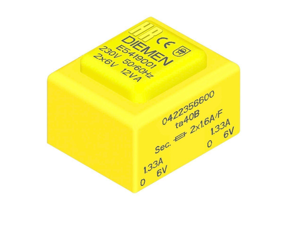 16 VA   2x6 V Kapalı Tip Trafo