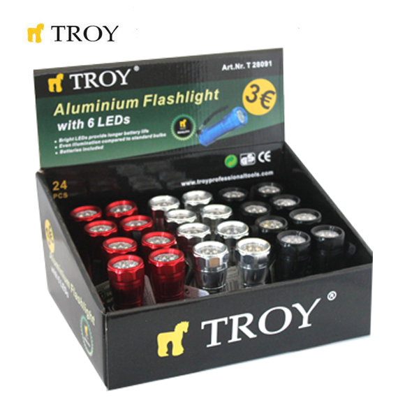 TROY 28091 El Feneri (24 Adet, Standlı)